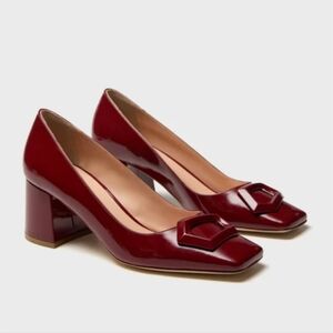 Rupert Sanderson Burgundy Patent Leather Heels
